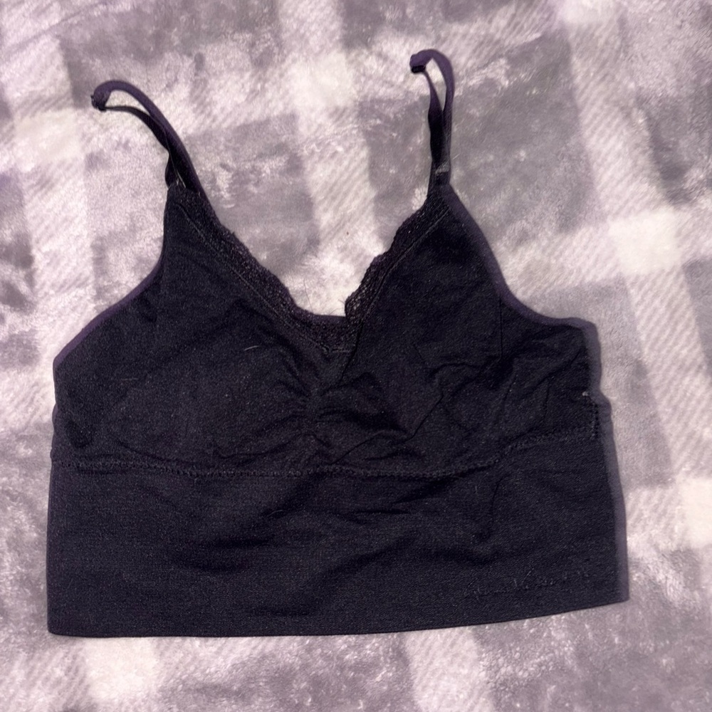 Elegant Black Lace Trim Tank
